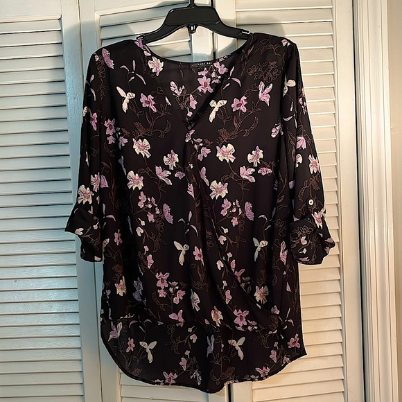 Semi sheer quarter sleeve blouse - Picture 1 of 2